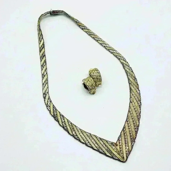 Mettalic Gold and Silver Jewelry Set - Picture 1 of 2